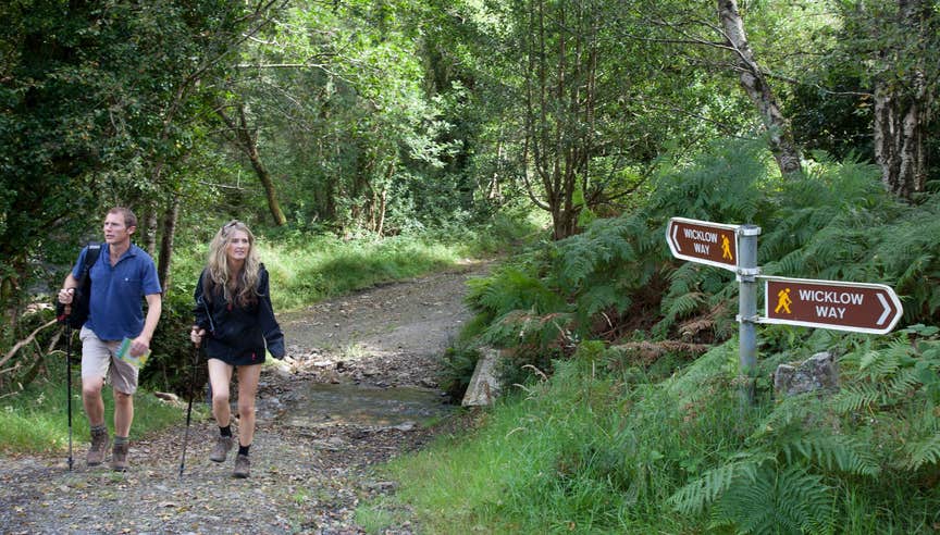 Image of a couple walking the Wicklow Way in County Wicklow