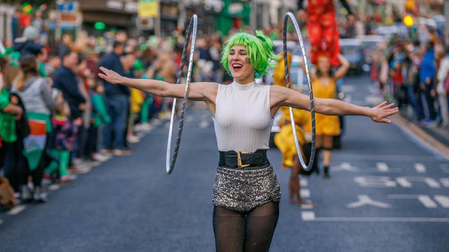 Parade dancer at St. Patrick's Festival in Kilkenny City.