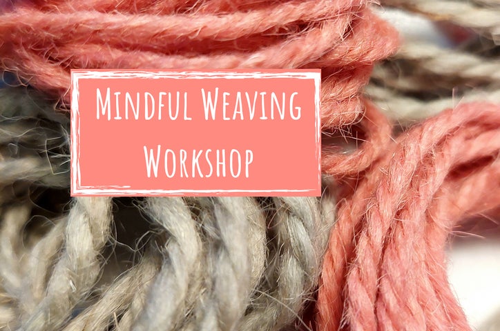 Mindful Weaving, Saturday 27 September - close up view of strands of wool in 2 different colours.