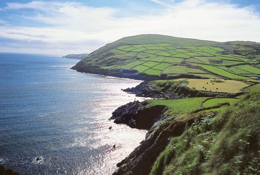 Aerial view of Beara Peninsula in West Cork