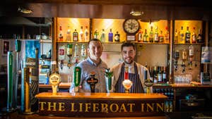 Staff behind the Bar at the Lifeboat Inn