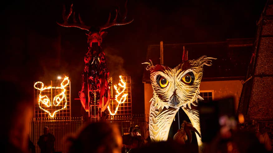Fire displays at Samhain festival in Longford.