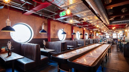 A view of the restaurant at BrewDog Outpost Dublin