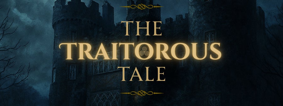 A dark castle under a full moon with text: “A Traitorous Tale, A Ghoulish Feast. An immersive Samhain dining experience.” Ireland’s Home of Halloween, Malahide Castle, and Explore Fingal logos are featured.