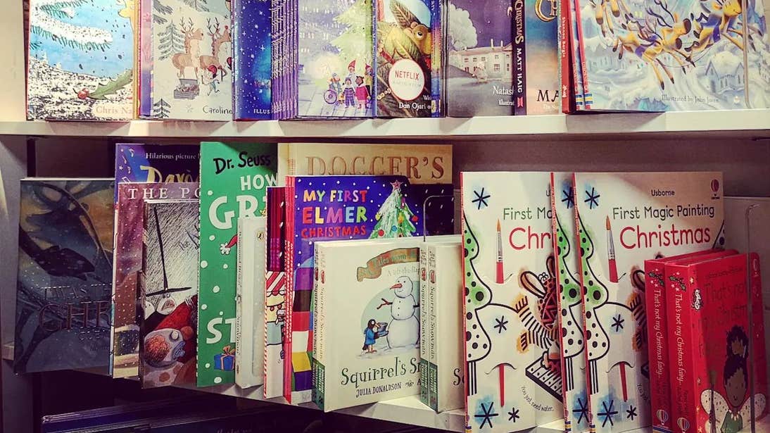 Christmas favourites at the Gutter Bookshop on Cow's Lane, Dublin.
