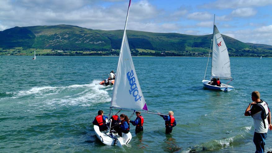 A group of people sailing on Carlingford Lough, Carlingford