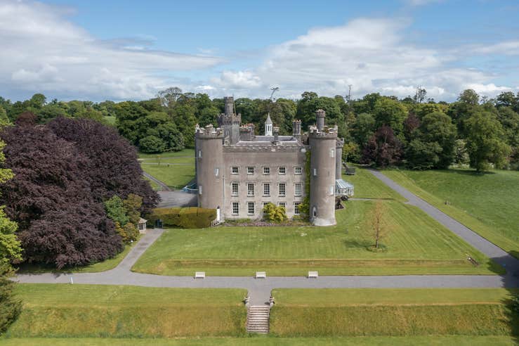 Aerial image of Tullynally Castle and Gardens in County Westmeath