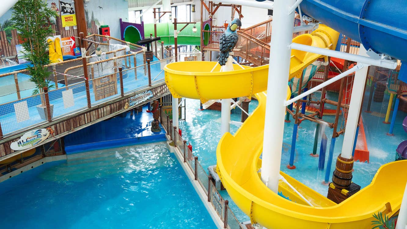 Funtasia Theme Park Drogheda yellow boomerang water slide