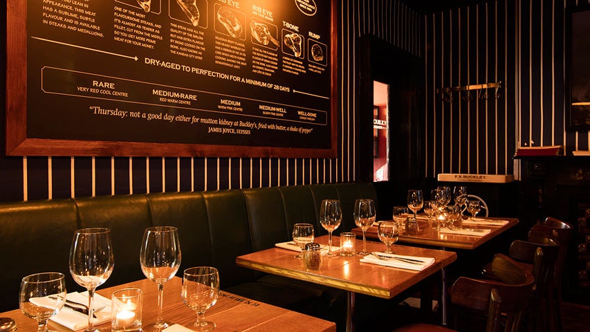 Interior of Ryan's Victorian Pub and FX Buckley Steakhouse