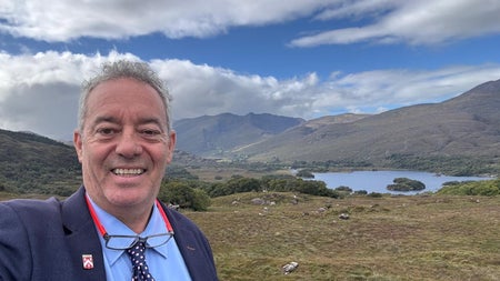 Tour guide Aiden O’Byrne from Executive Explorer Tours taking a selfie