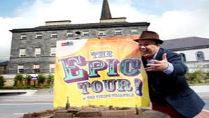 Close up of the Epic Tour of the Viking Triangle logo with a local guide in Waterford city.