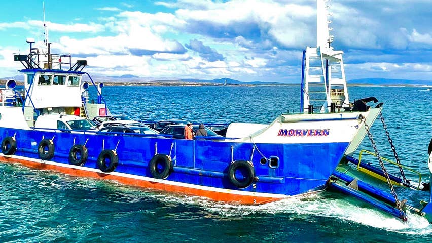 The Arranmore ferry called Morvern at sea