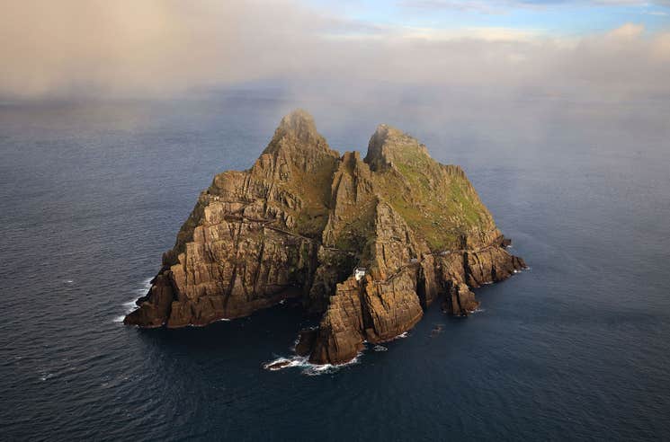 Aerial image of Skellig Michael in County Kerry