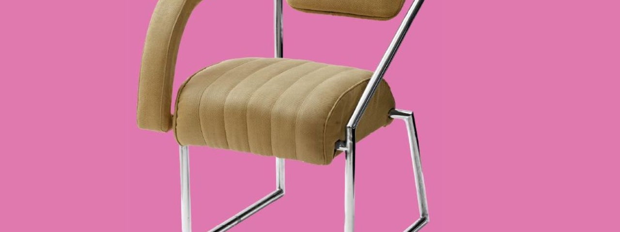 Image of the Non-Conformist chair, on display in the Museum's Eileen Gray exhibition