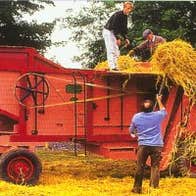 A heritage hay bailer at Tullyboy Farm                                 