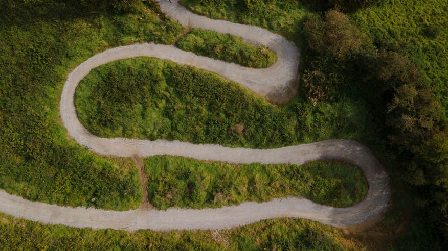 Aerial view of Slieve Bloom Mountain Biking Trail, Laois