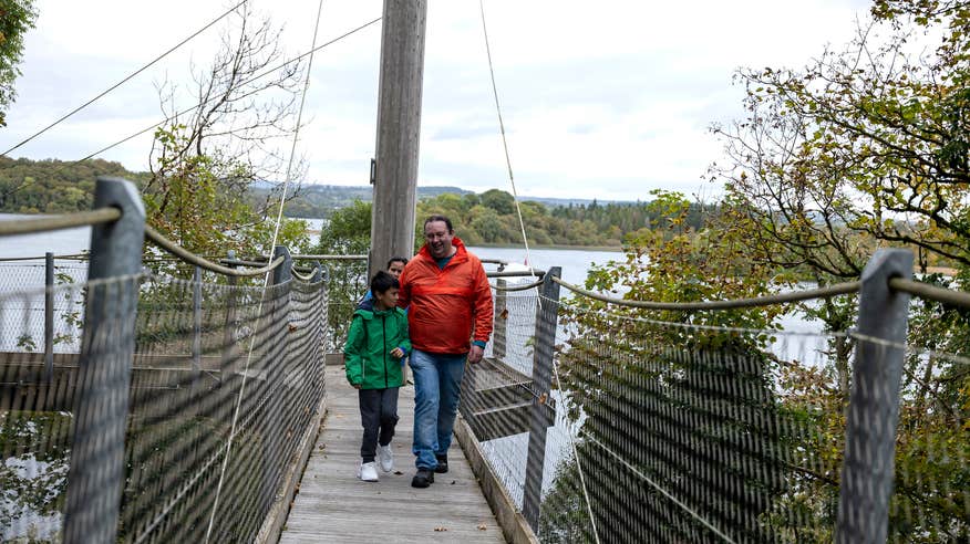 A family at Lough Key Forest and Activity Park in County Roscommon
