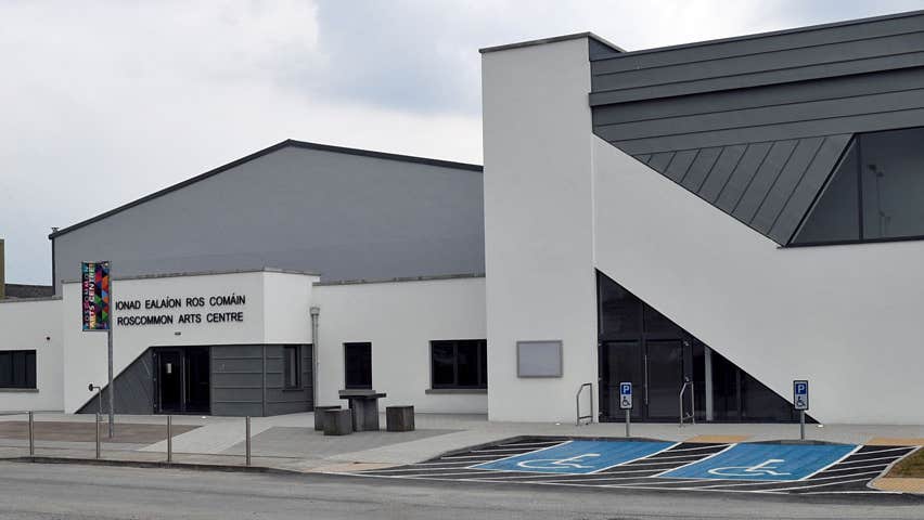 A view of the exterior of the Roscommon Arts Centre building