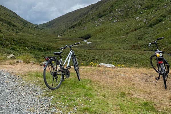 Bikes at mountain pass Grassroutes Termon Letterkenny County Donegal