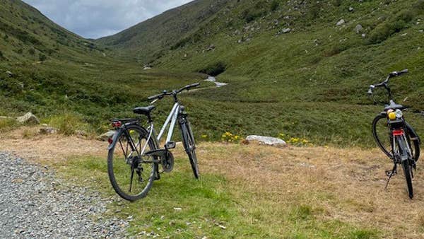 Bikes at mountain pass Grassroutes Termon Letterkenny County Donegal