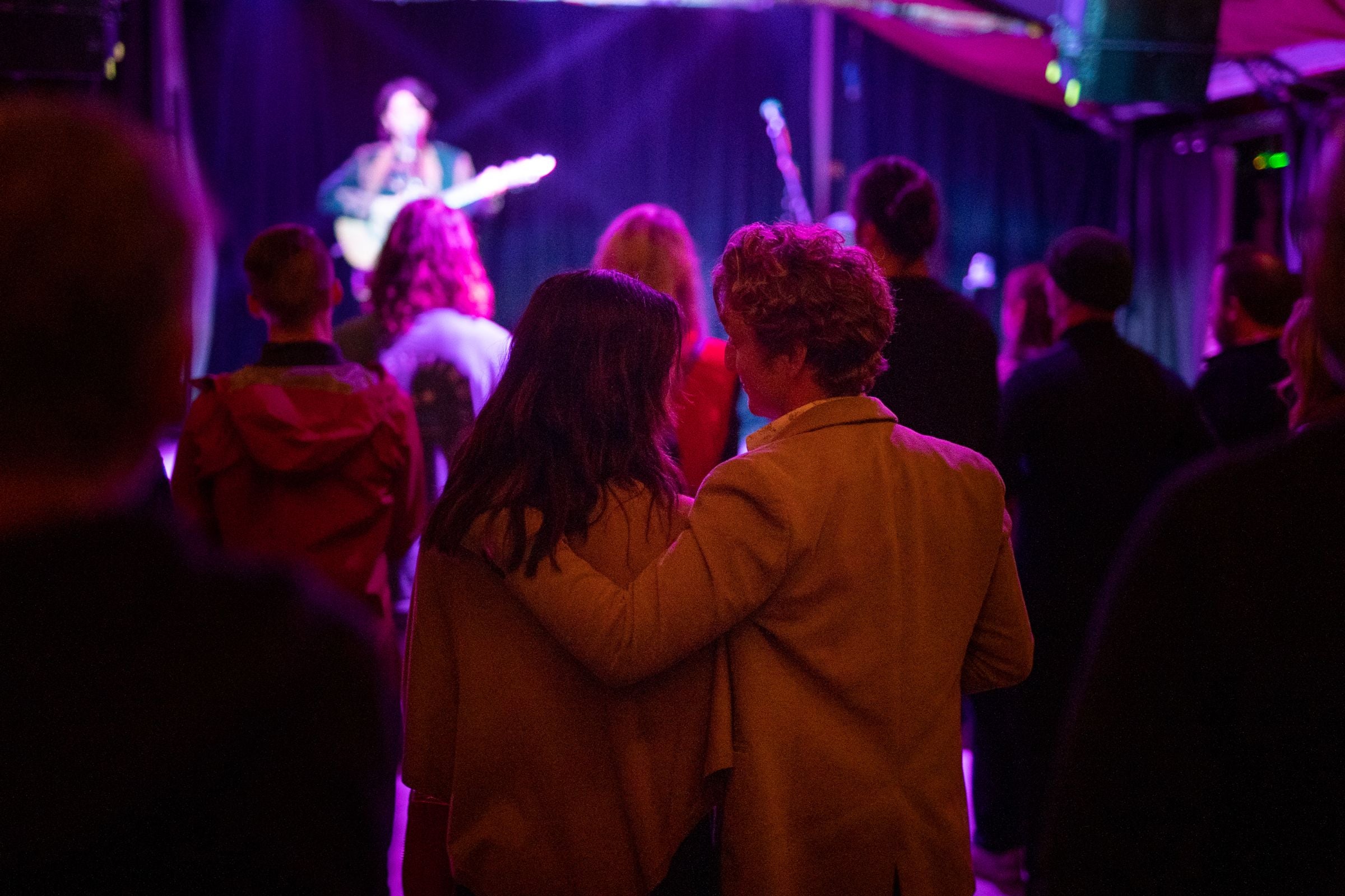 A couple enjoying a gig at Grand Social in Dublin.