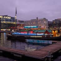 Escape Boat in dock at Grand Canal Dock Dublin