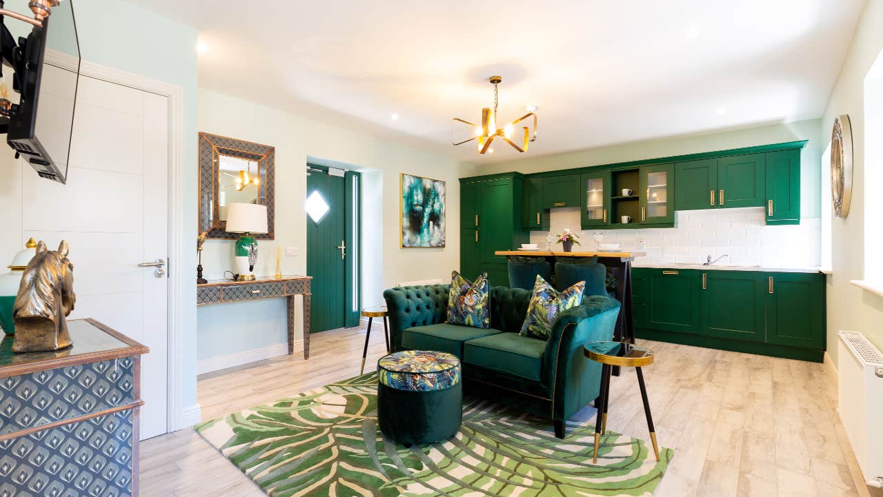 Sitting room and kitchen