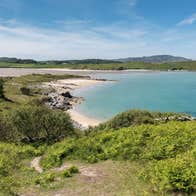 View of the sandy beach in Ards Forest Park, County Donegal