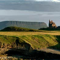 Mullaghmore Head and Classiebawn Castle with Benbulben on the back,  County Sligo