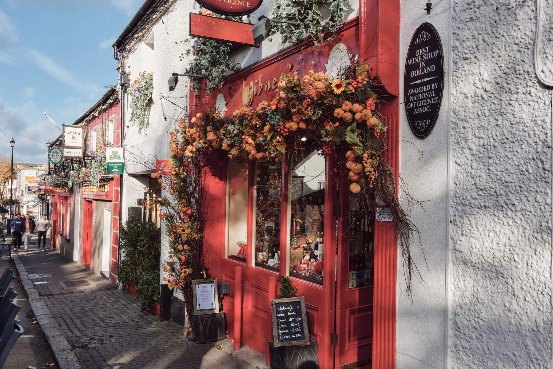 Exterior of Gibney's pub in Malahide, Dublin.