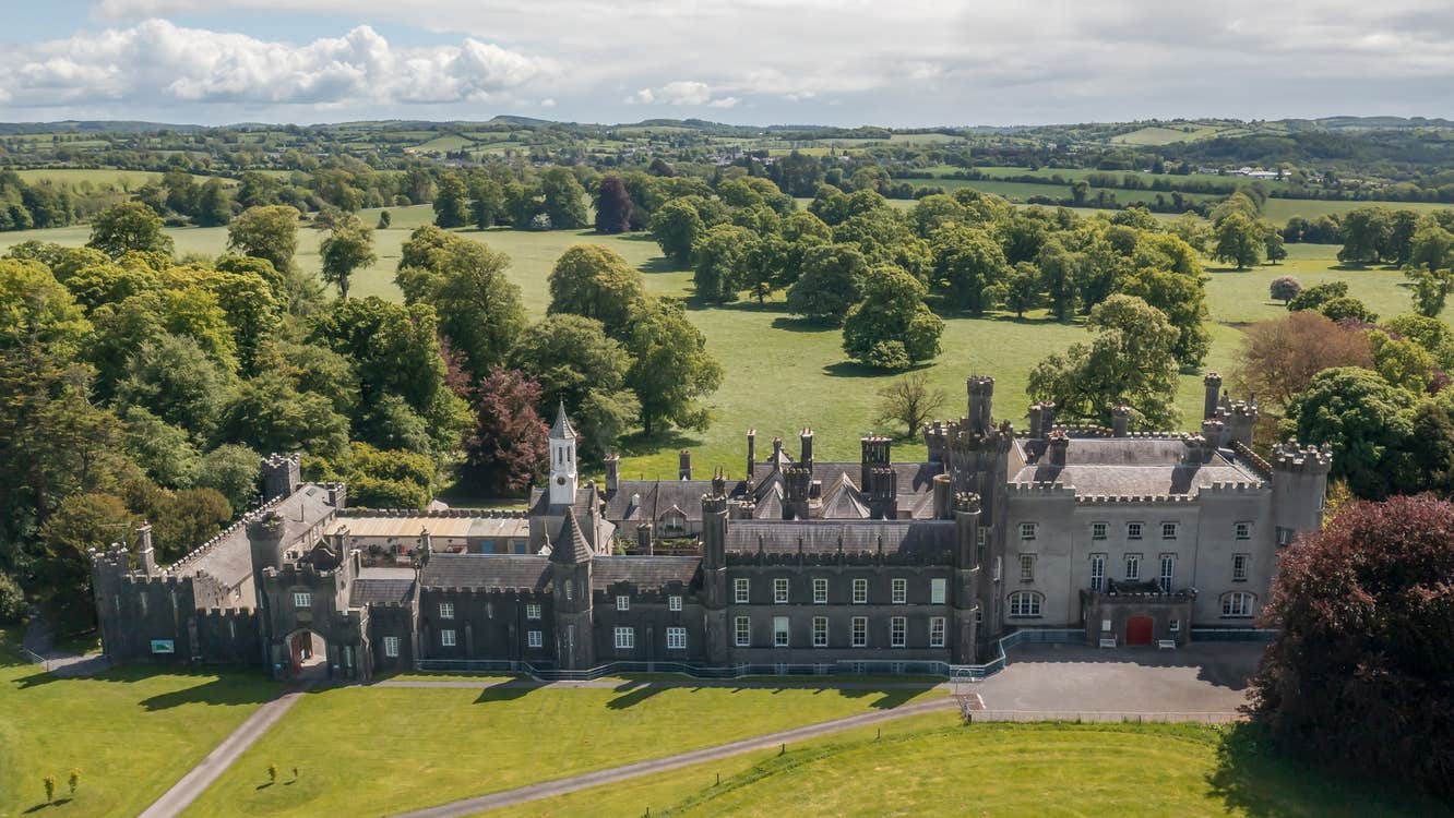An aerial view of Tullynally Castle & Gardens