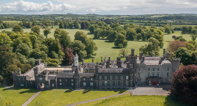 An aerial view of Tullynally Castle & Gardens