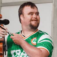 Fiddle player Fionn Crombie Angus