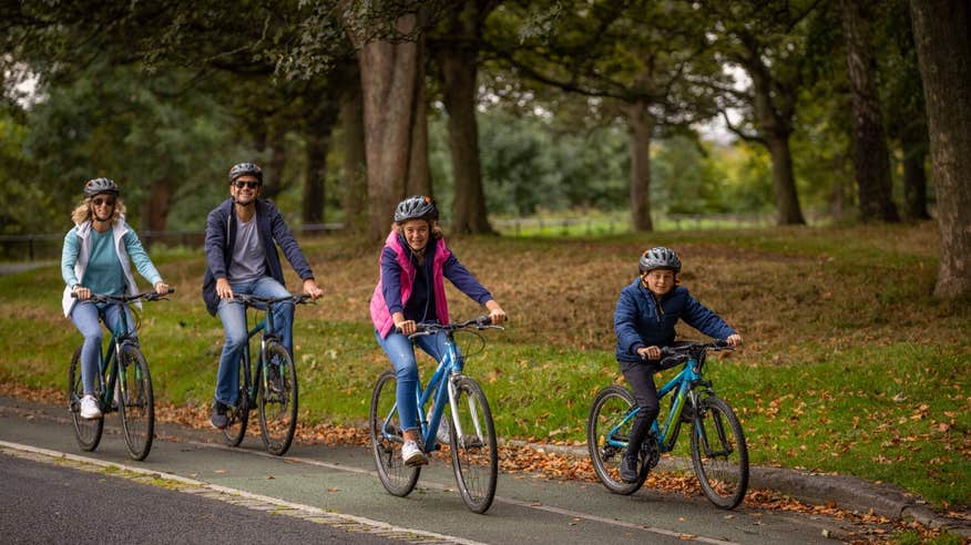 Cycling in Phoenix Park, Dublin city