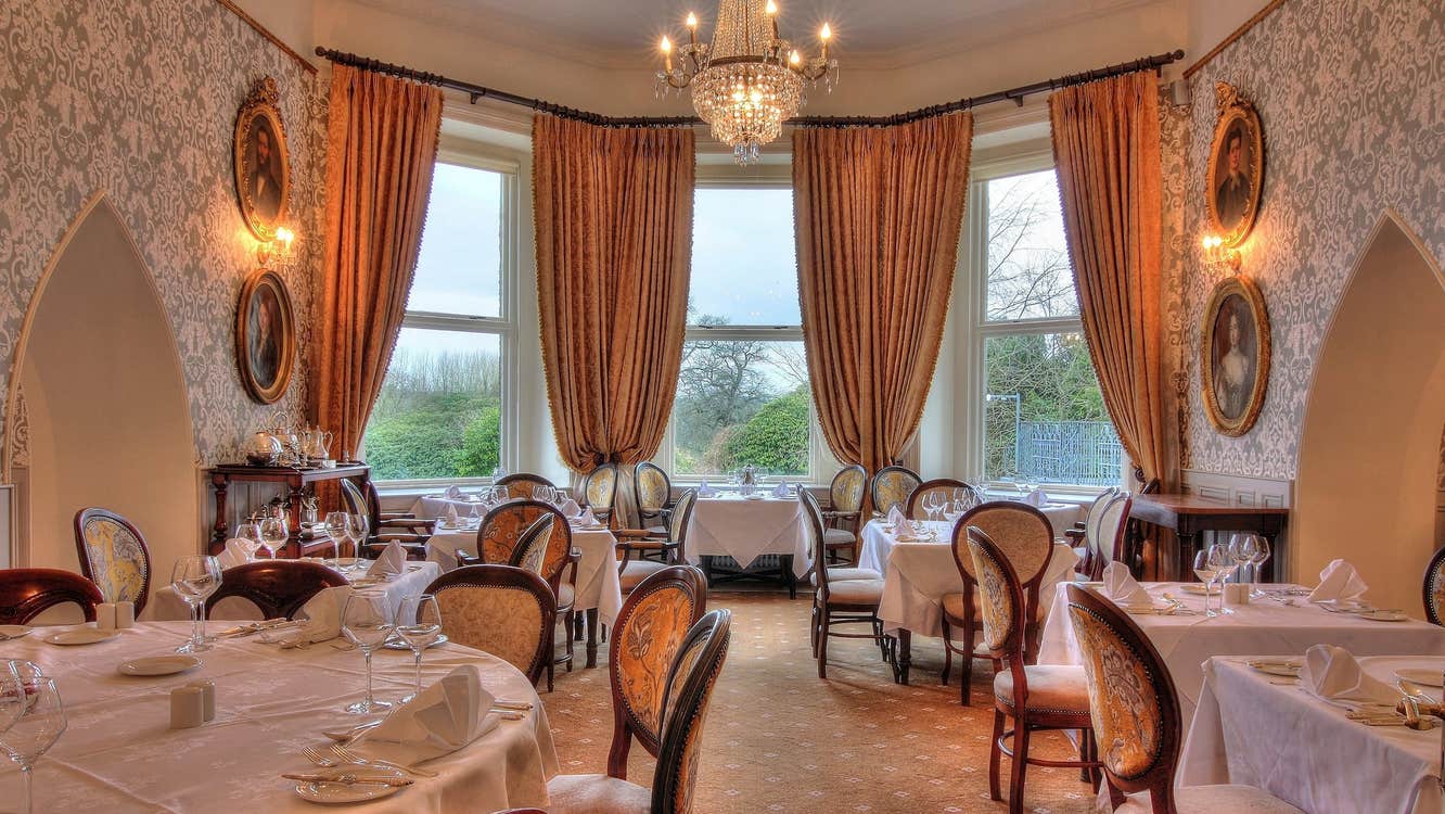 Interior of The Courtroom Restaurant at Cabra Castle