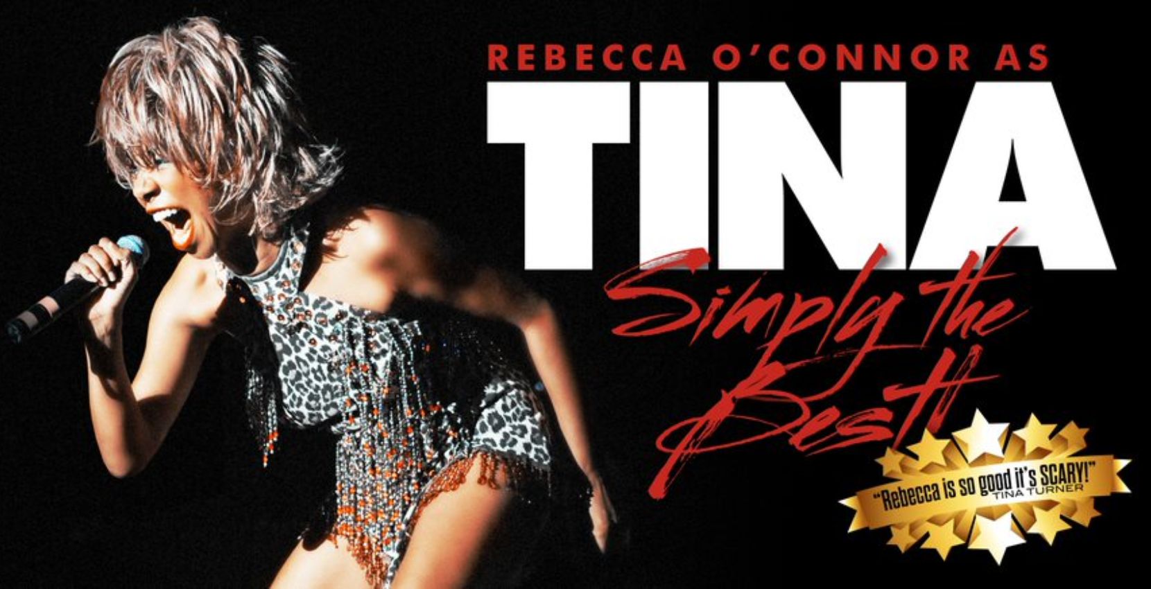 SIMPLY THE BEST Rebecca O’Connor as Tina Turner  live on stage at Siamsa Tíre Theatre, Tralee.