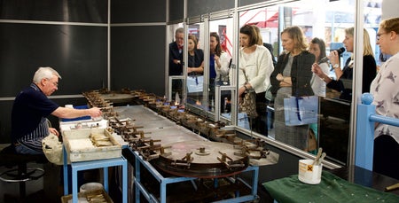 A guided Newbridge Silverware Factory Tour seeing craftspeople create cutlery and jewellery