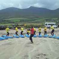 Practicing on the beach with Dingle Surf School, County Kerry.