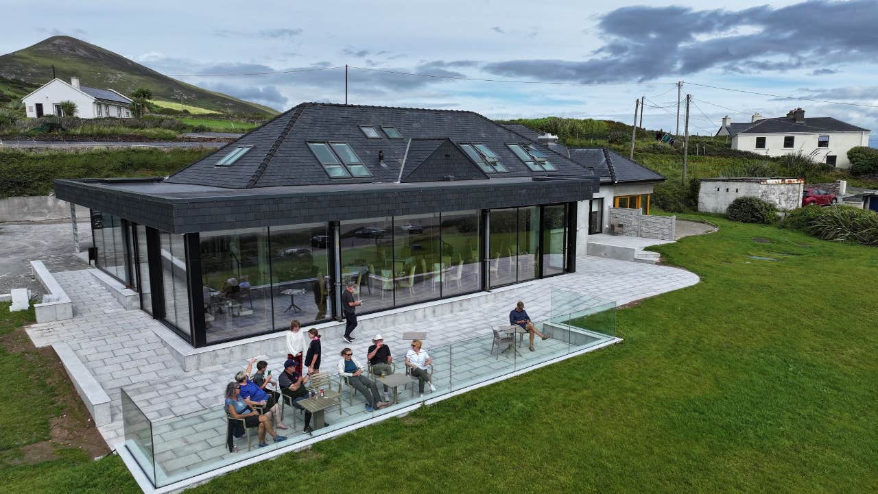 View of property and seating area