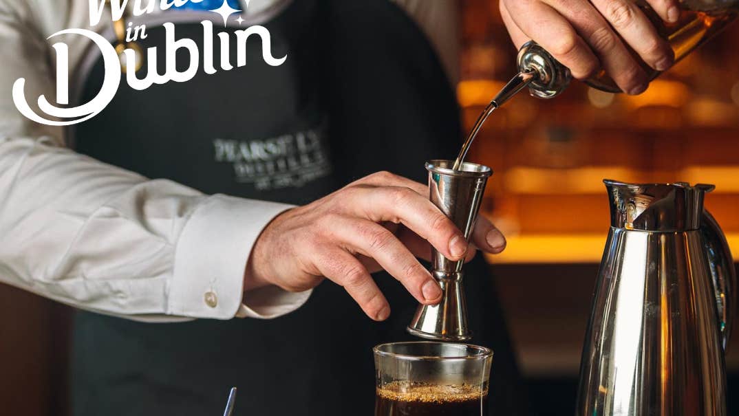 Mixologist Making Irish Coffee