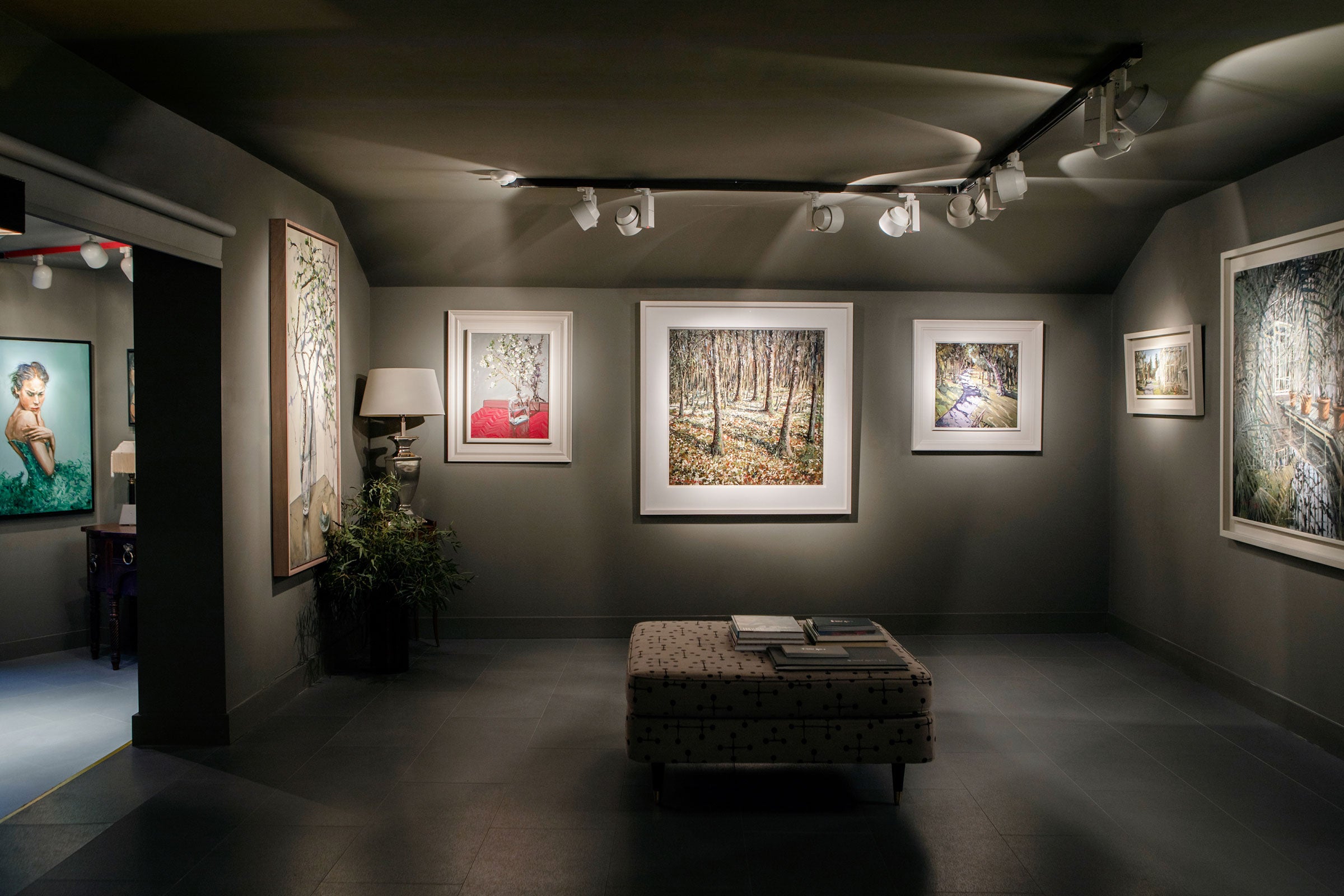 An art gallery room within the Gerard Byrne Studio Art Gallery & Artist Studio