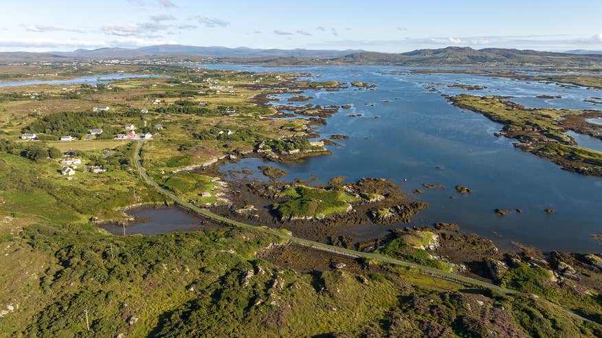 Aerial view of the Burtonport Railway Walk in Co Donegal
