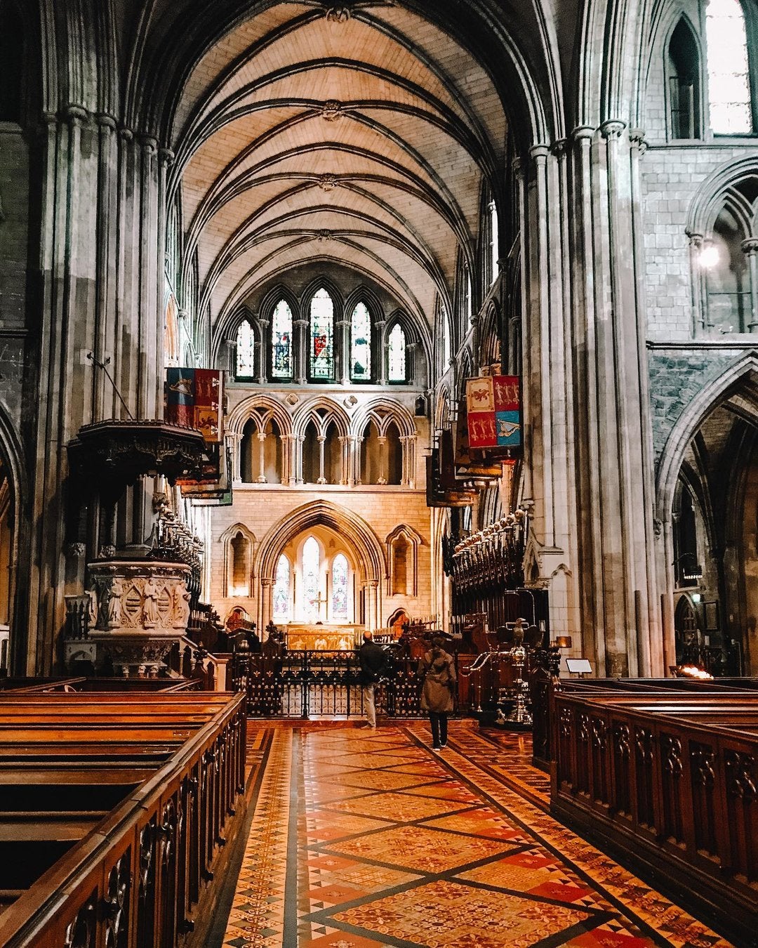 Interior of St Patrick's Cathedral in Dublin.