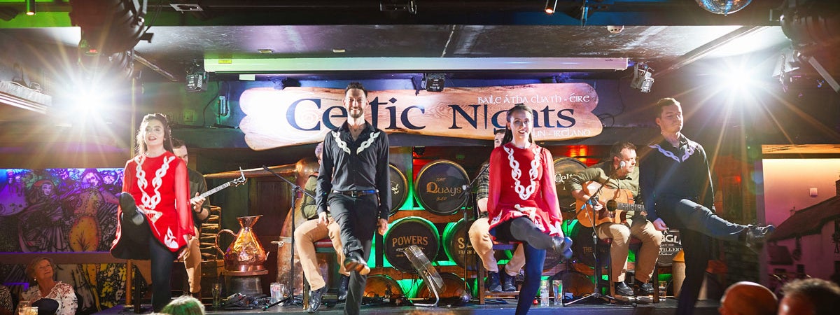 Dancers perform at the Celtic Nights Dinner and Show