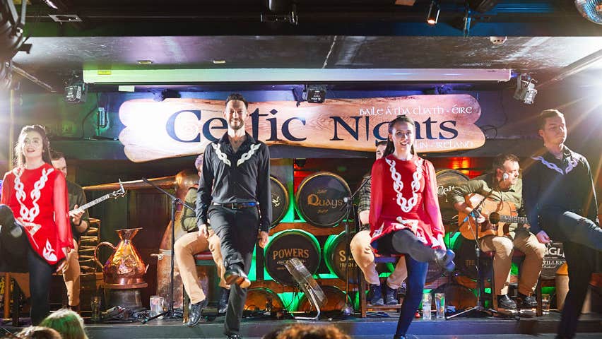 Dancers perform at the Celtic Nights Dinner and Show