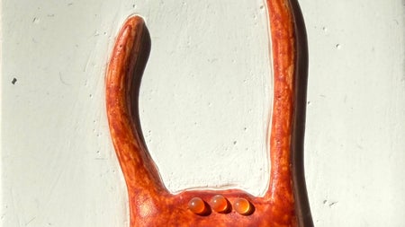 Plaster, carnelian, stain. 2026