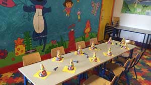 Birthday party room at Funkidz Klub