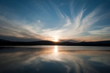 Image of the sunsetting in Roundwood in County Wicklow
