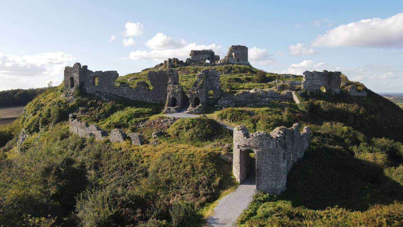 Aerial view of the Rock of Dunamase, County Laois