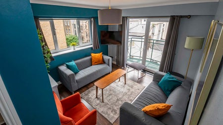 Sitting room with couches